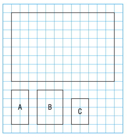A box diagram with dimensions for diagonal calculation