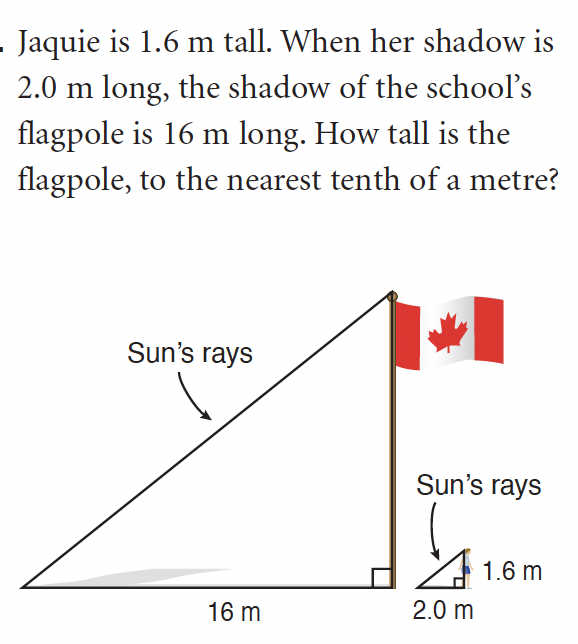 Shadow problem with Jaquie and the flagpole